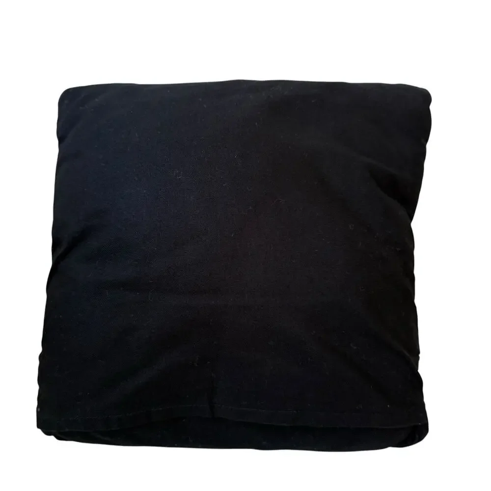 Folk Art Quilted Cat Bird Pillows Set Of 2 Black Multicolored 9” Square